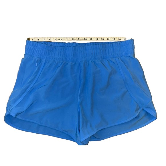 Avia Shine Running Shorts Side Zip Pocket Pull On Elastic Lined XL 16/18 Blue - Picture 2 of 12